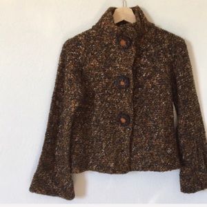 Curio Anthropologie knit jacket with bell sleeves